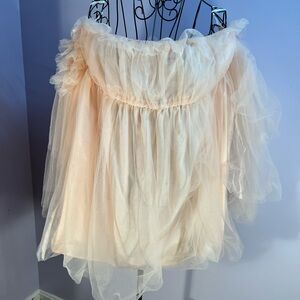 Elegant Light Pink Tulle Shirt or Dress